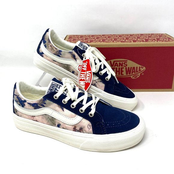Vans Blue and White Women's Sneakers - Picture 9 of 11